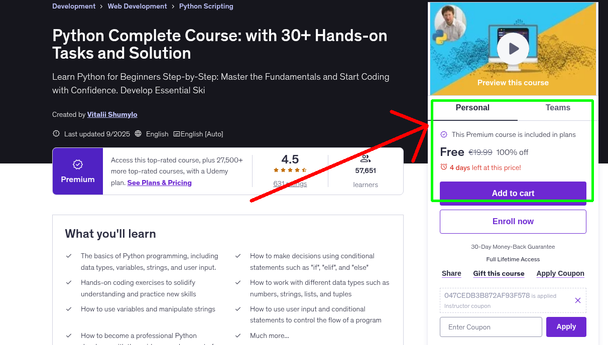 Python Complete Course: with 30+ Hands-on Tasks and Solution