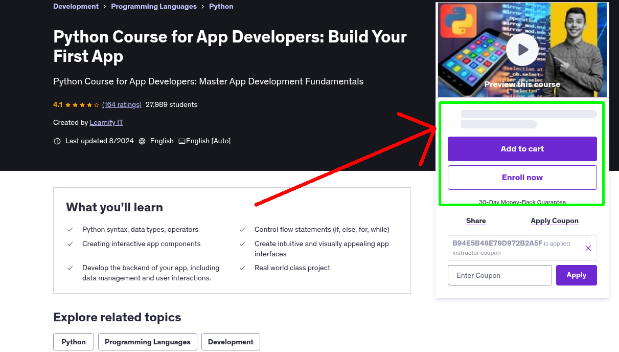 Python Course for App Developers: Build Your First App