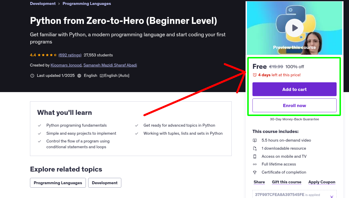 Python from Zero-to-Hero (Beginner Level)