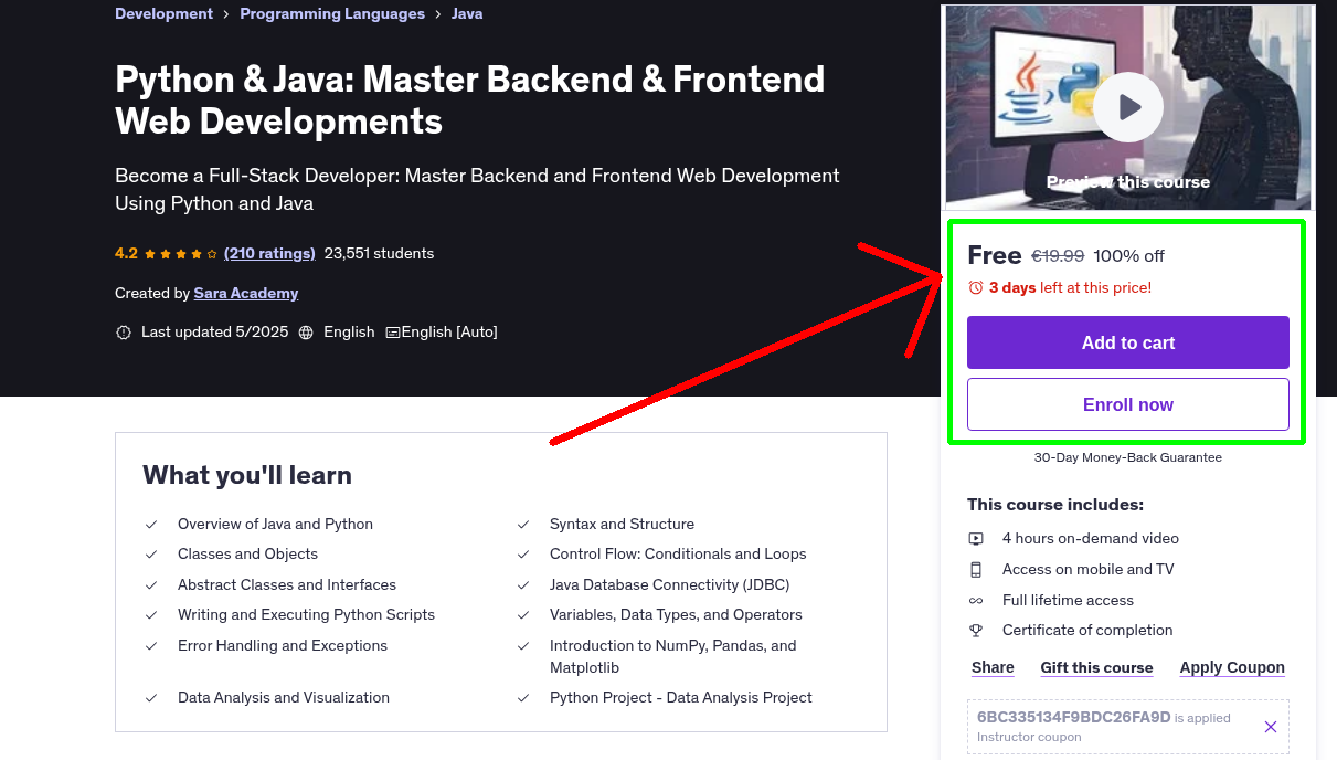 Python & Java: Master Backend & Frontend Web Developments