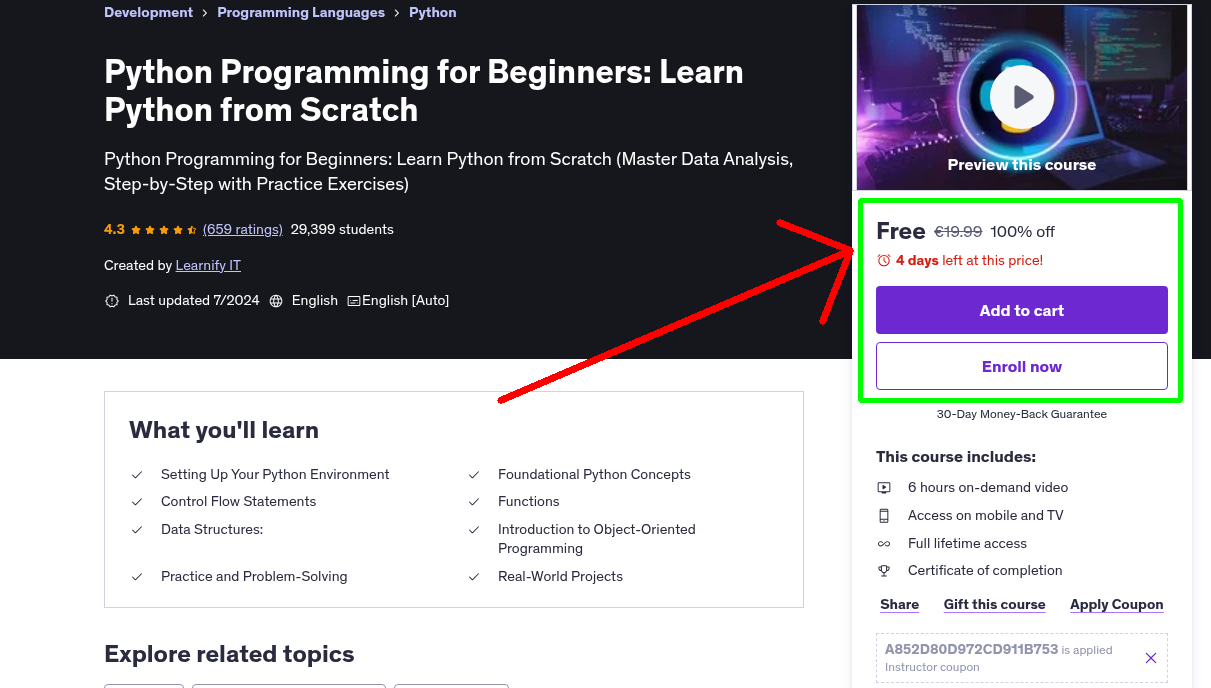 Python Programming for Beginners: Learn Python from Scratch