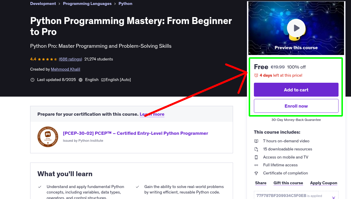 Python Programming Mastery: From Beginner to Pro