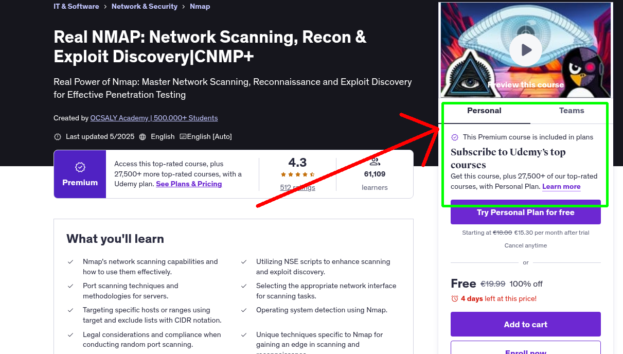 Real NMAP: Network Scanning, Recon & Exploit Discovery|CNMP+