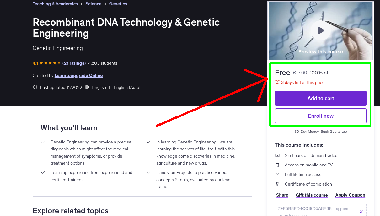Recombinant DNA Technology & Genetic Engineering