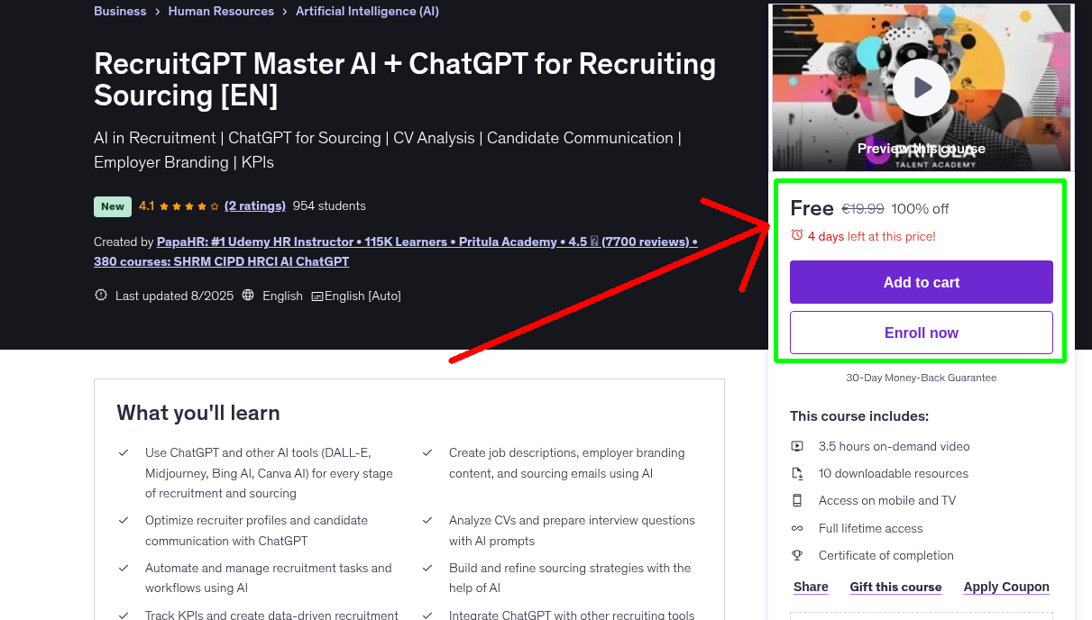 RecruitGPT Master AI + ChatGPT for Recruiting Sourcing [EN]