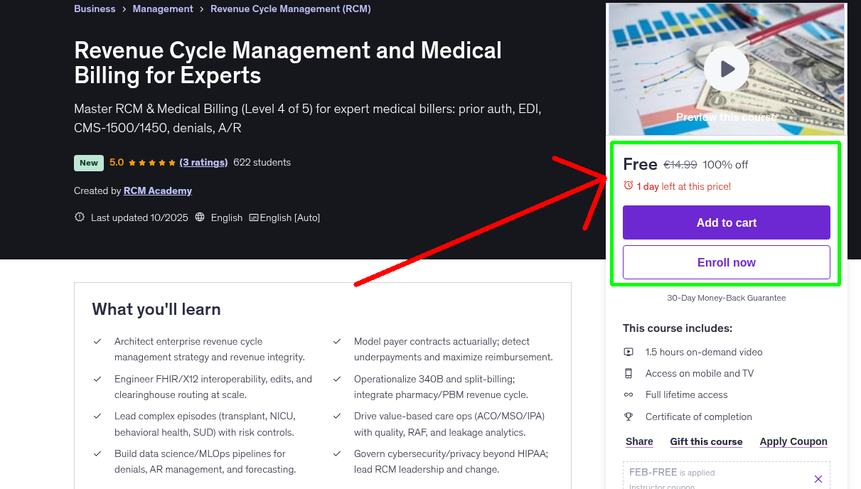 Revenue Cycle Management and Medical Billing for Experts