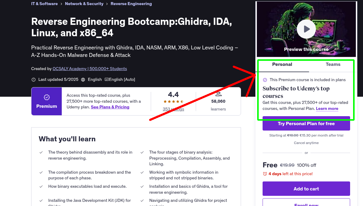 Reverse Engineering Bootcamp:Ghidra, IDA, Linux, and x86_64