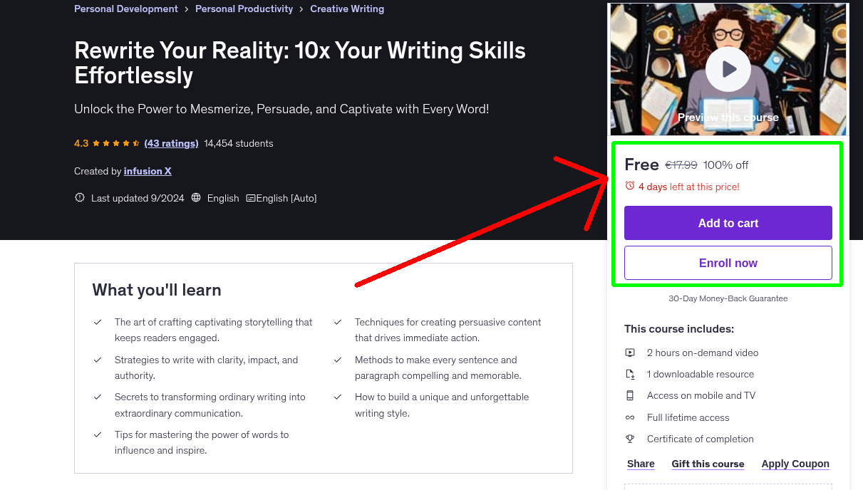Rewrite Your Reality: 10x Your Writing Skills Effortlessly