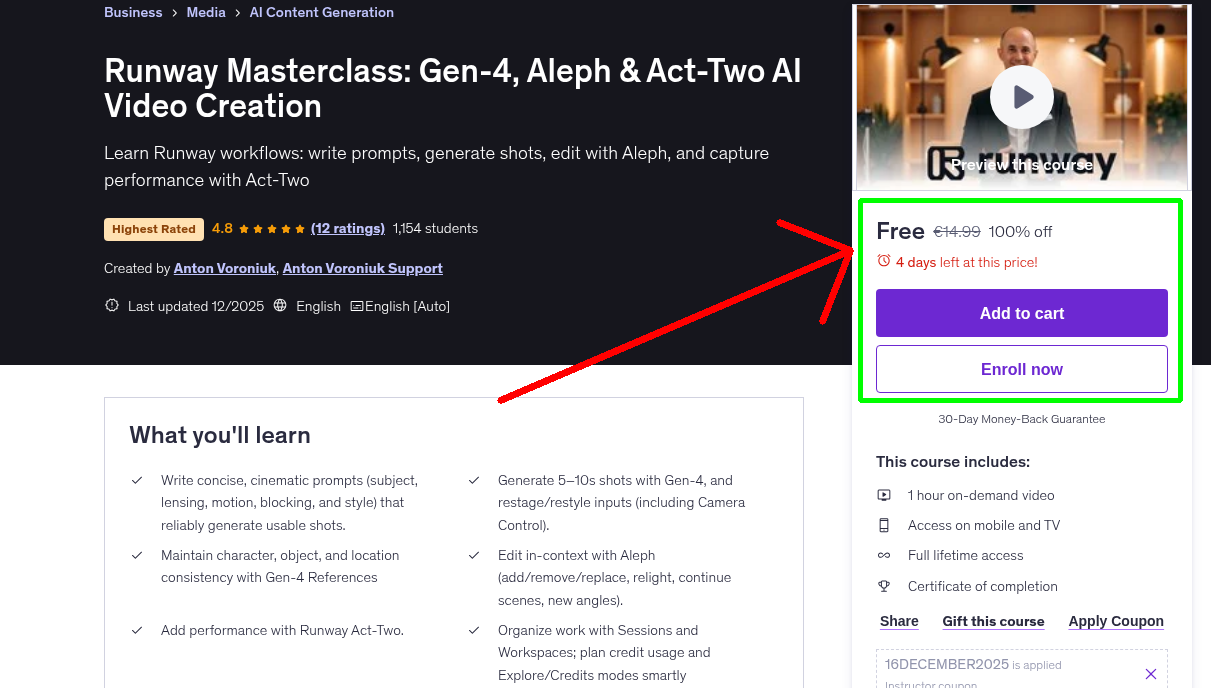 Runway Masterclass: Gen-4, Aleph & Act-Two AI Video Creation