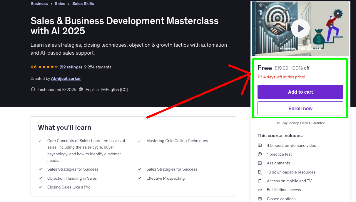 Sales & Business Development Masterclass with AI 2025