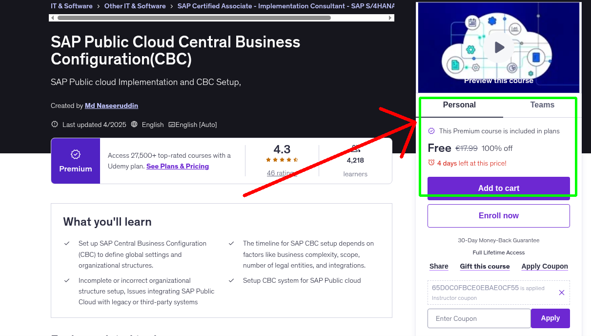 SAP Public Cloud Central Business Configuration(CBC)