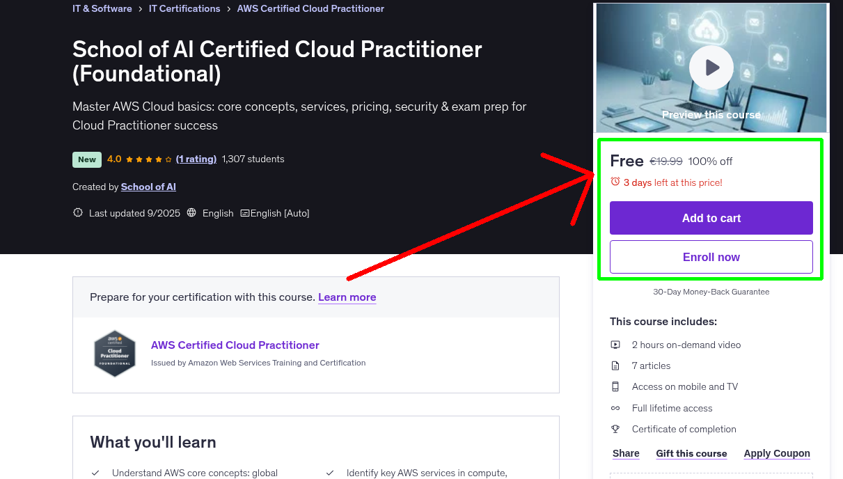 School of AI Certified Cloud Practitioner (Foundational)