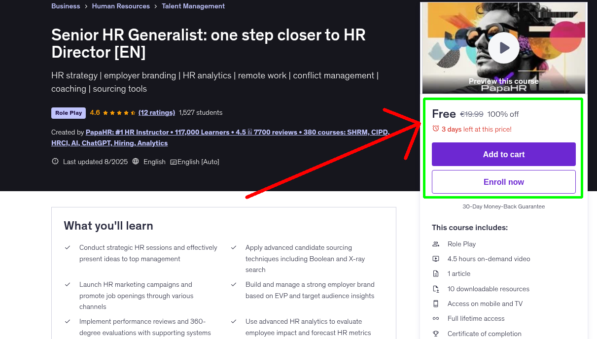 Senior HR Generalist: one step closer to HR Director [EN]