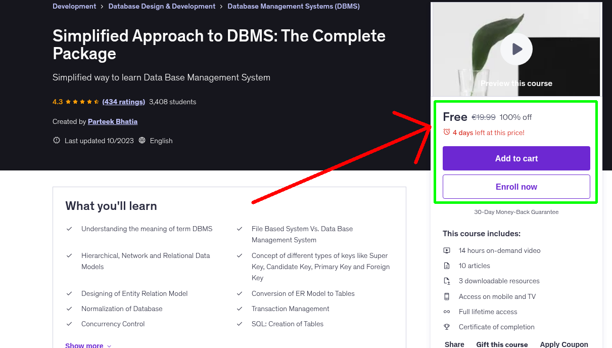 Simplified Approach to DBMS: The Complete Package