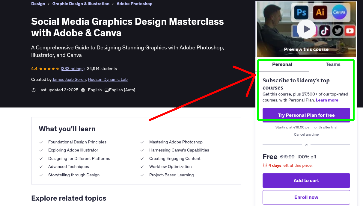 Social Media Graphics Design Masterclass with Adobe & Canva