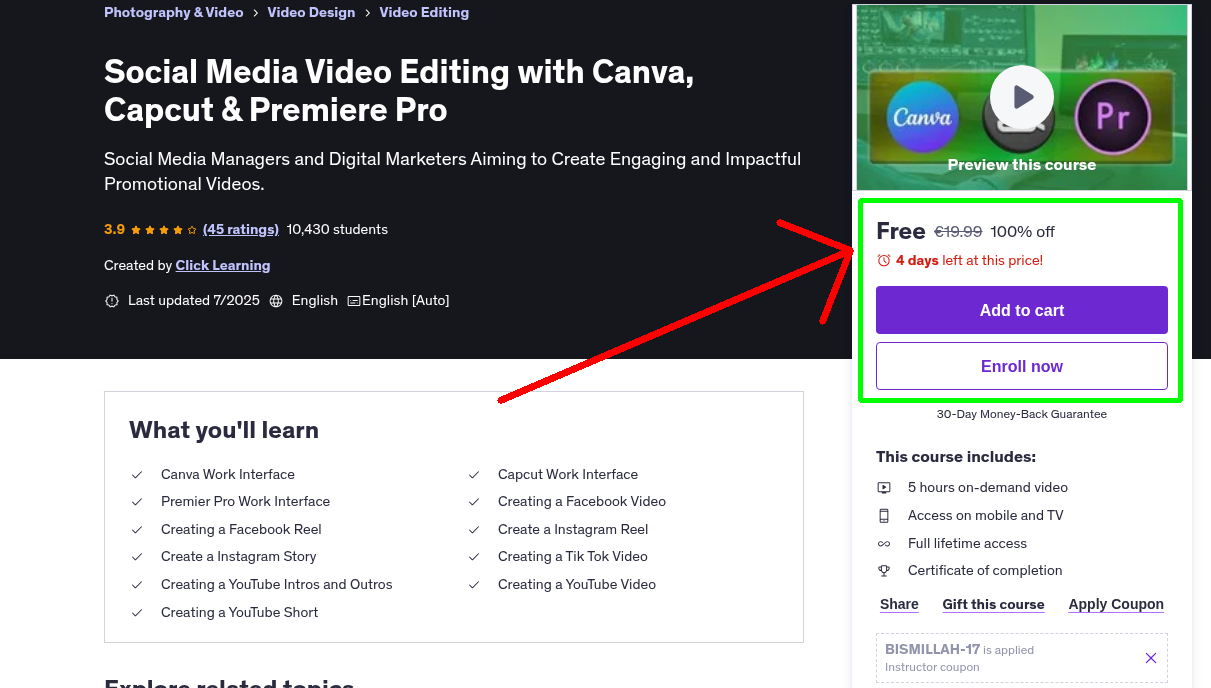 Social Media Video Editing with Canva, Capcut & Premiere Pro