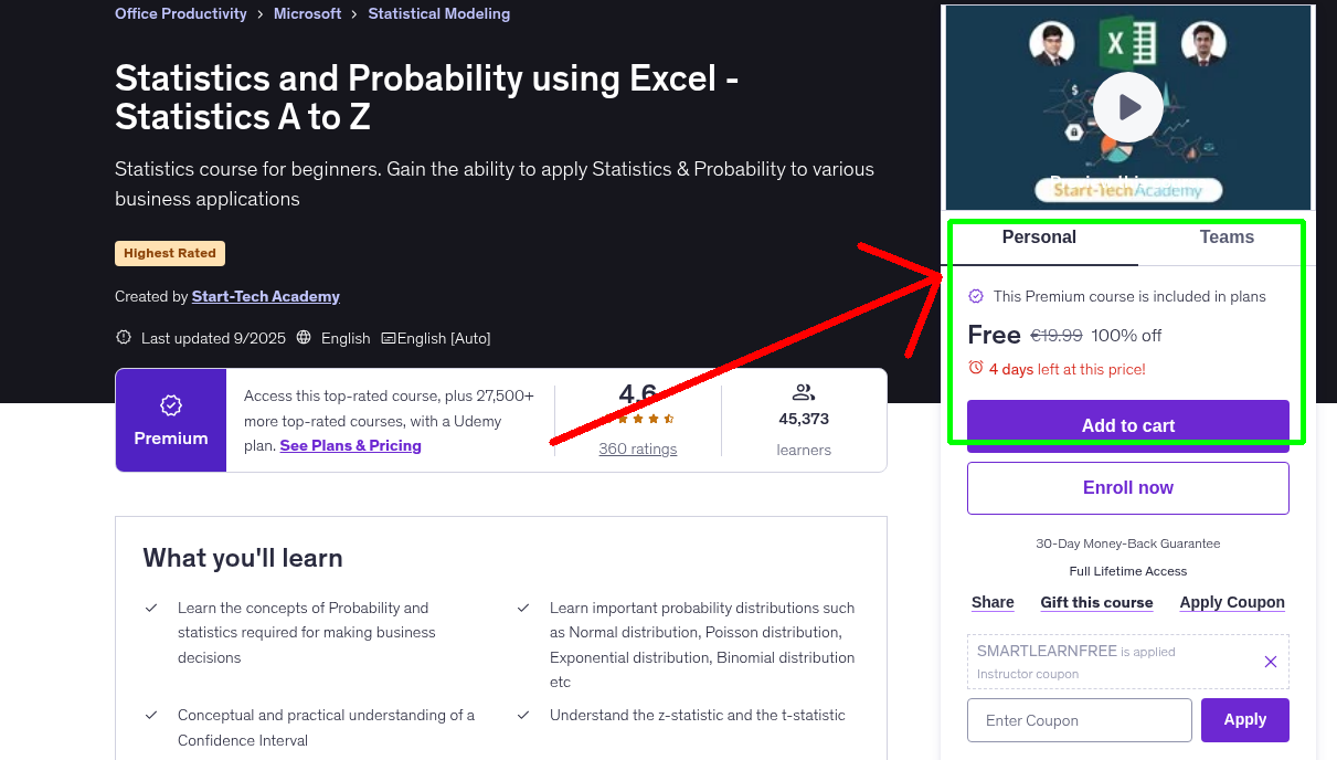 Statistics and Probability using Excel - Statistics A to Z