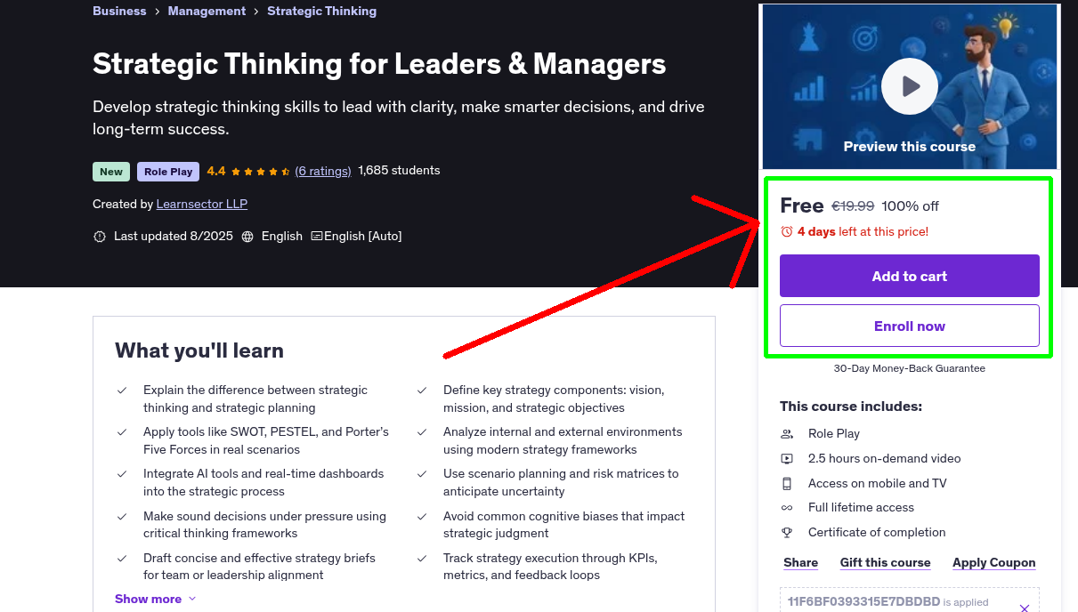 Strategic Thinking for Leaders & Managers