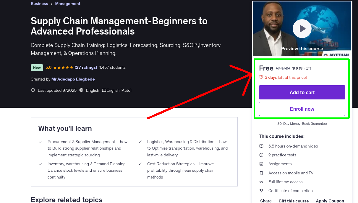 Supply Chain Management-Beginners to Advanced Professionals