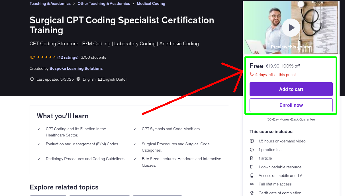 Surgical CPT Coding Specialist Certification Training