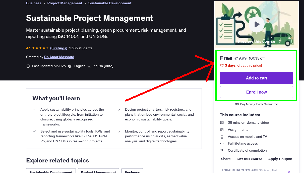 Sustainable Project Management