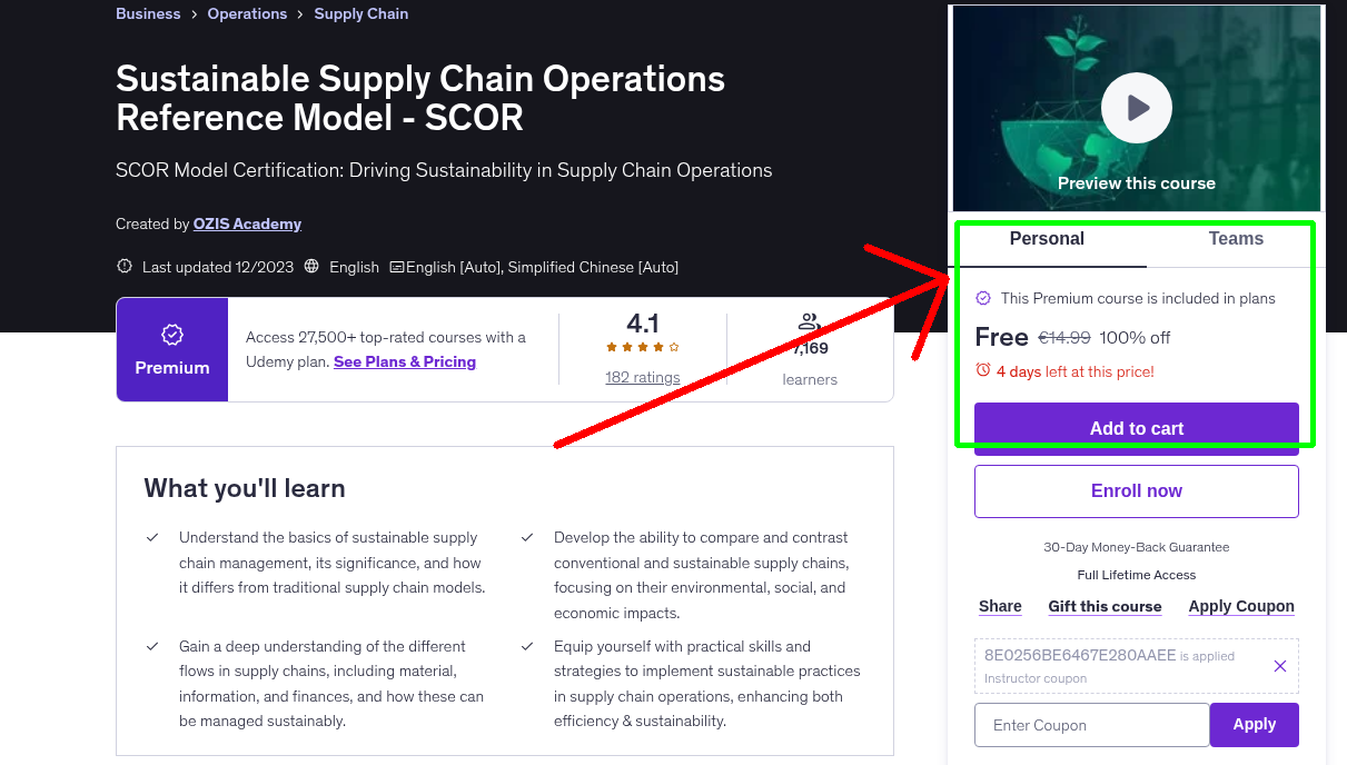 Sustainable Supply Chain Operations Reference Model - SCOR