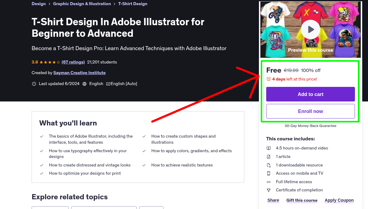T-Shirt Design In Adobe Illustrator for Beginner to Advanced