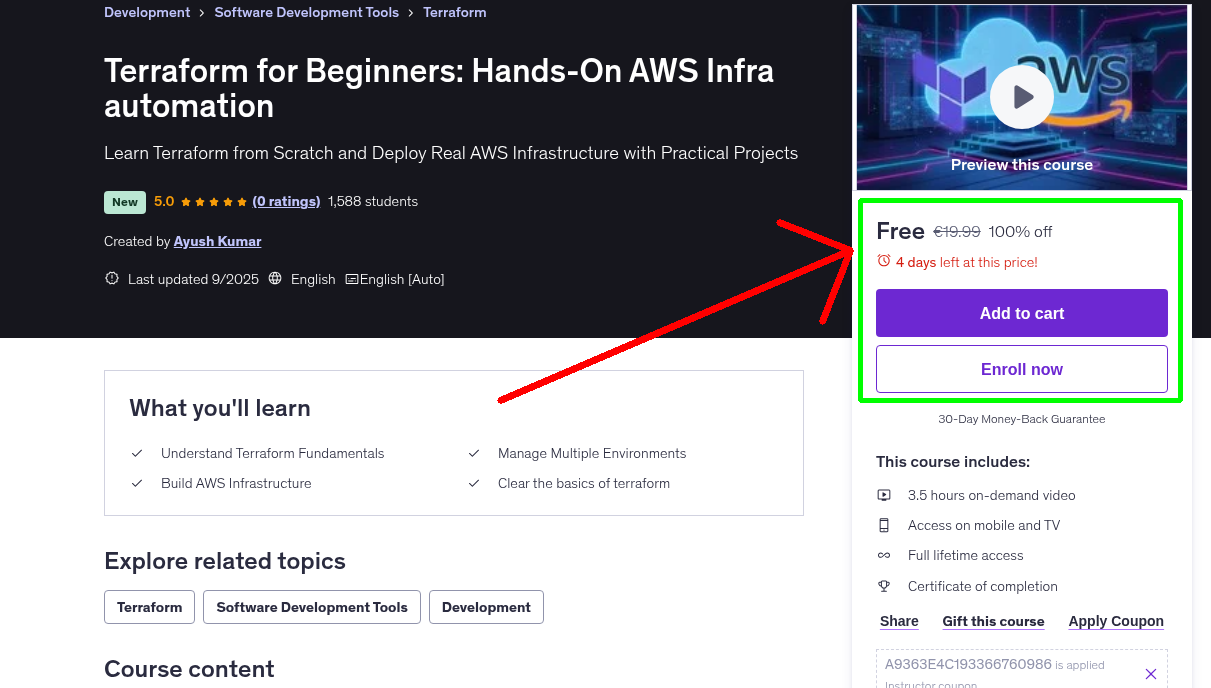 Terraform for Beginners: Hands-On AWS Infra automation
