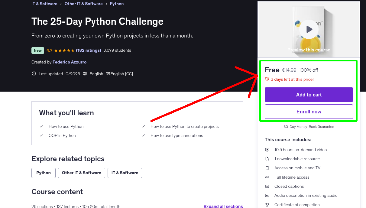 The 25-Day Python Challenge