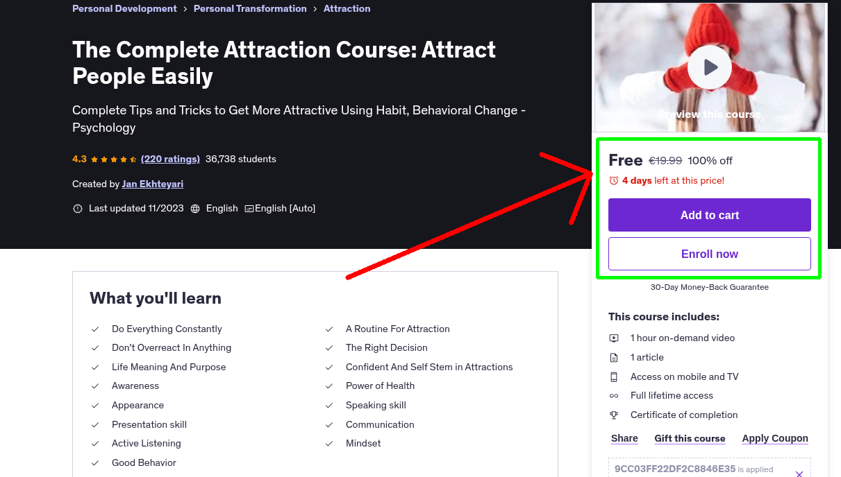 The Complete Attraction Course: Attract People Easily