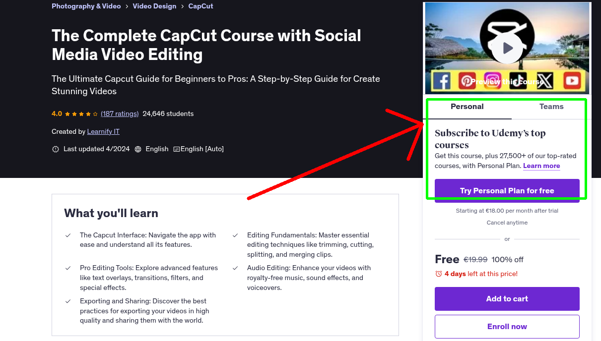 The Complete CapCut Course with Social Media Video Editing