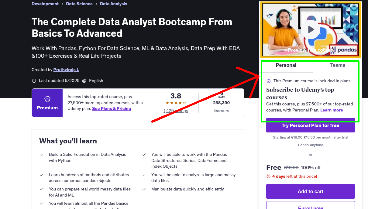 The Complete Data Analyst Bootcamp From Basics To Advanced
