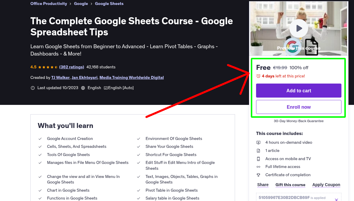 The Complete Google Sheets Course - Google Spreadsheet Tips