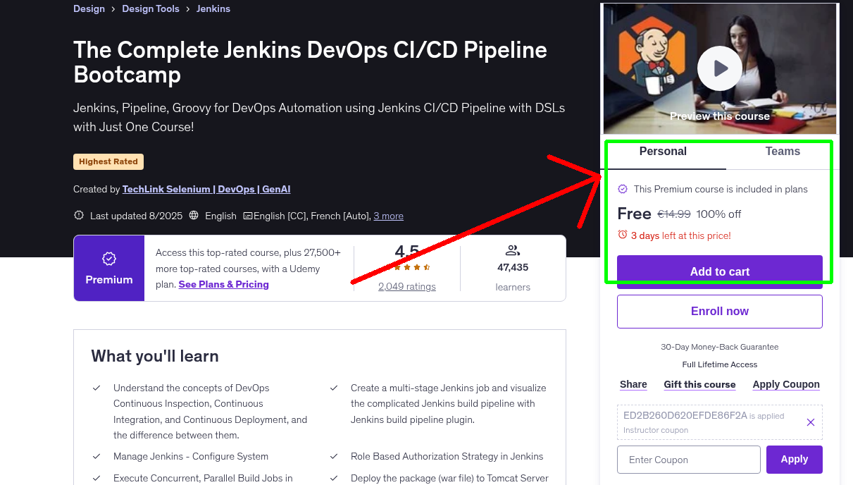 The Complete Jenkins DevOps CI/CD Pipeline Bootcamp