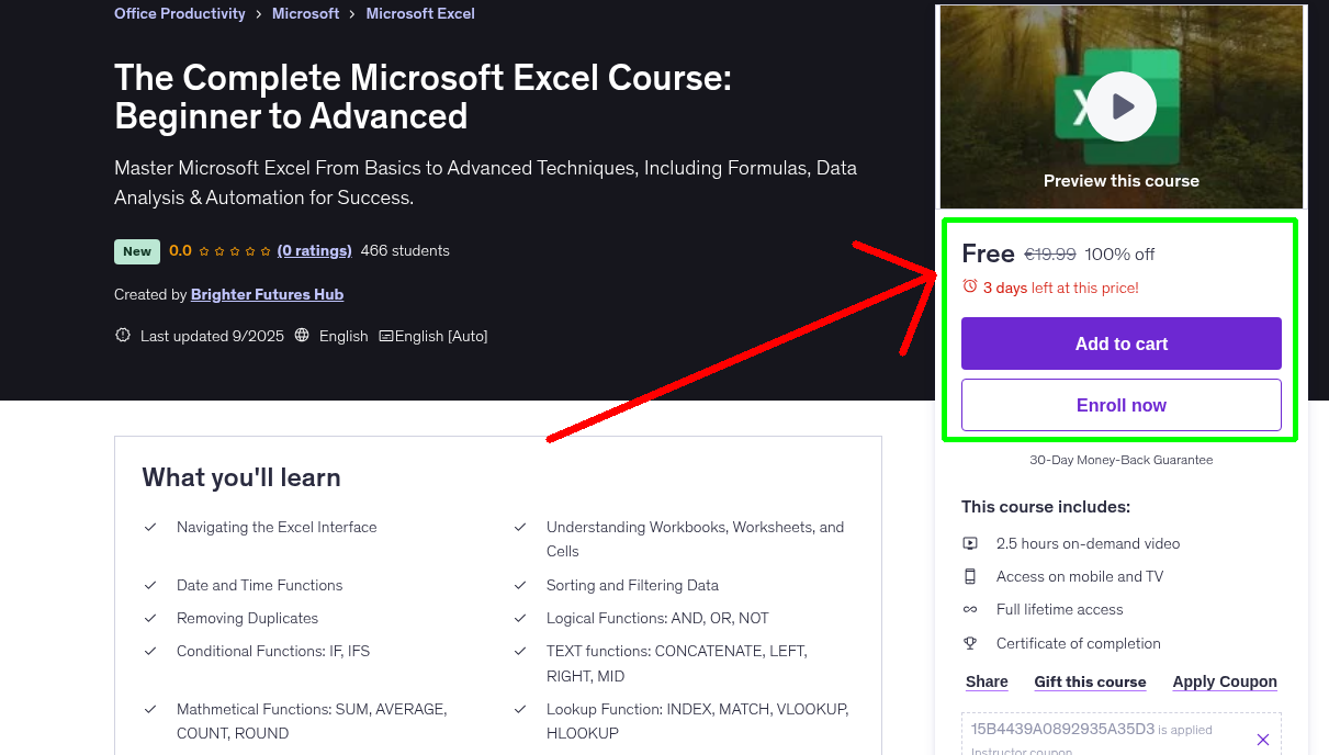The Complete Microsoft Excel Course: Beginner to Advanced
