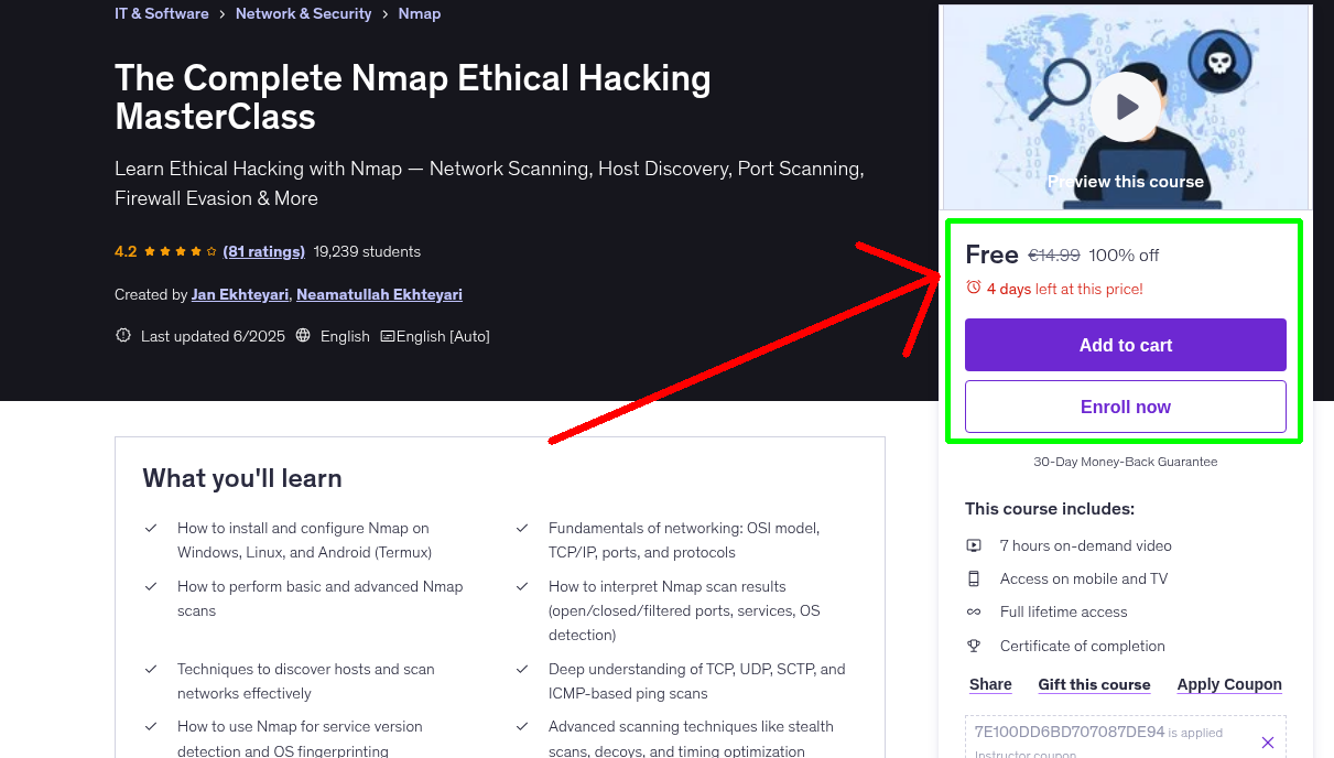 The Complete Nmap Ethical Hacking MasterClass