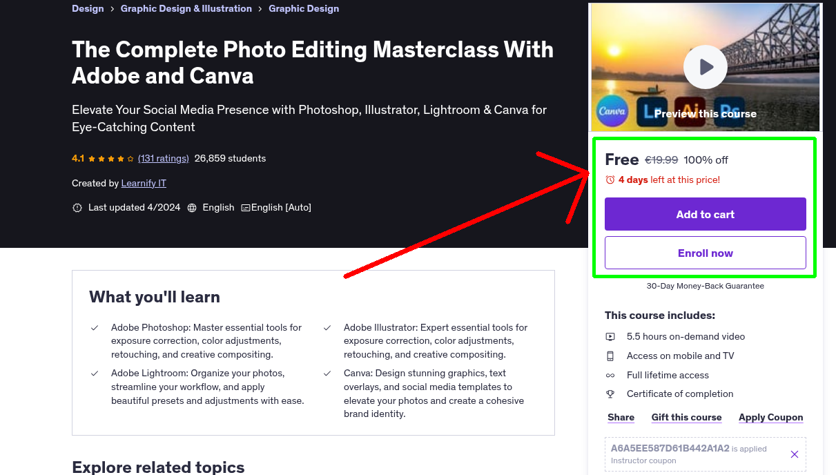 The Complete Photo Editing Masterclass With Adobe and Canva
