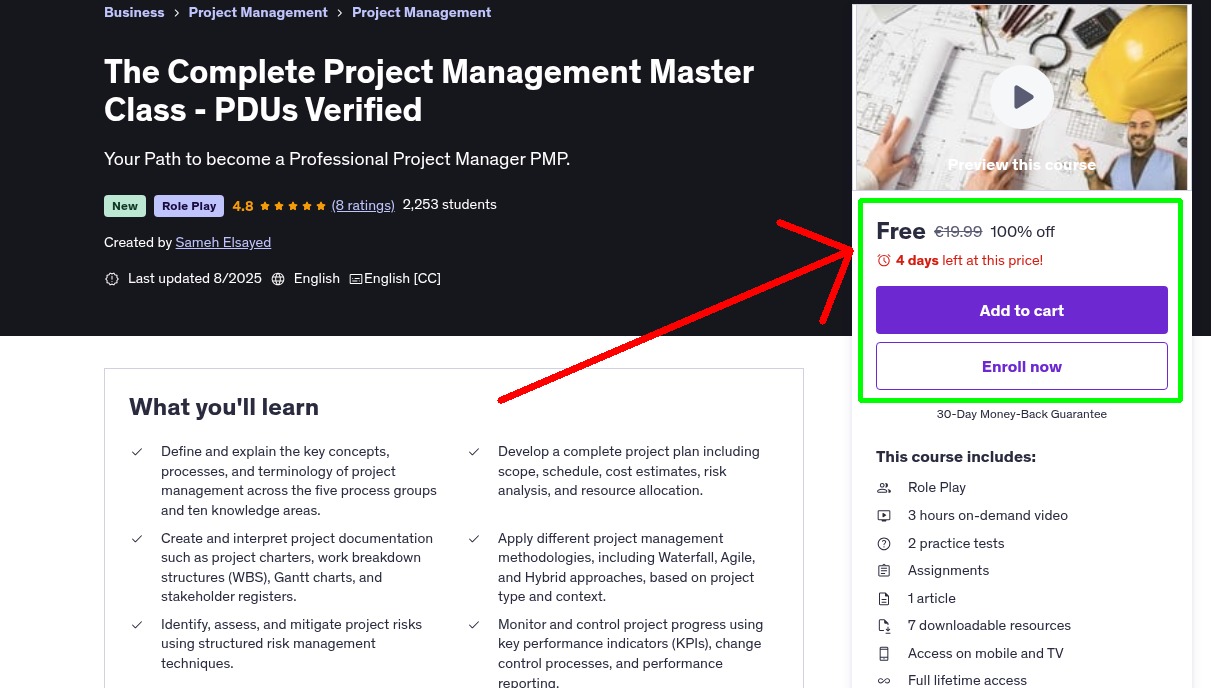 The Complete Project Management Master Class - PDUs Verified