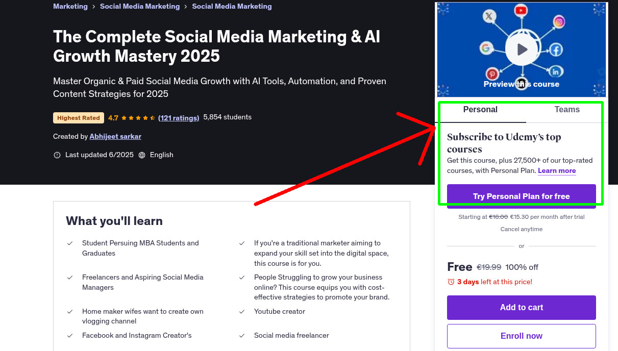 The Complete Social Media Marketing & AI Growth Mastery 2025