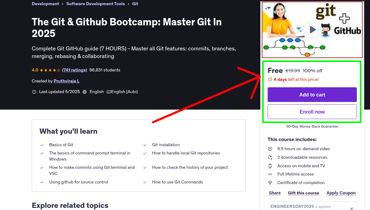 The Git & Github Bootcamp: Master Git In 2025