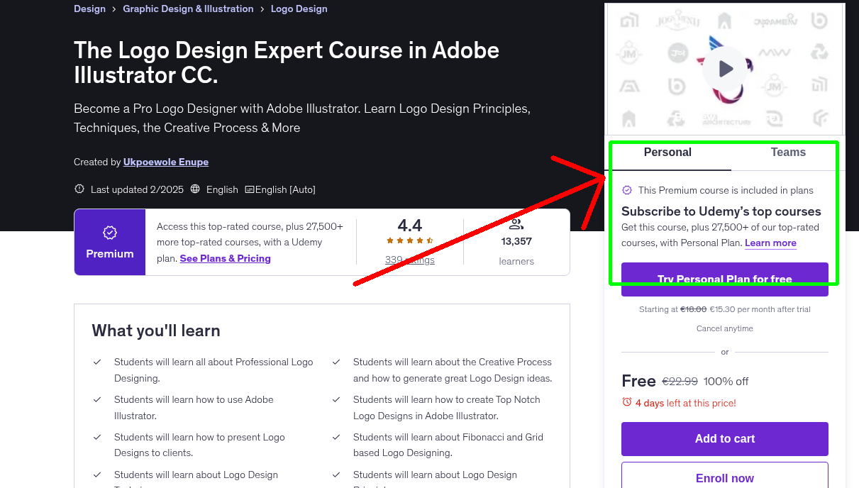 The Logo Design Expert Course in Adobe Illustrator CC.