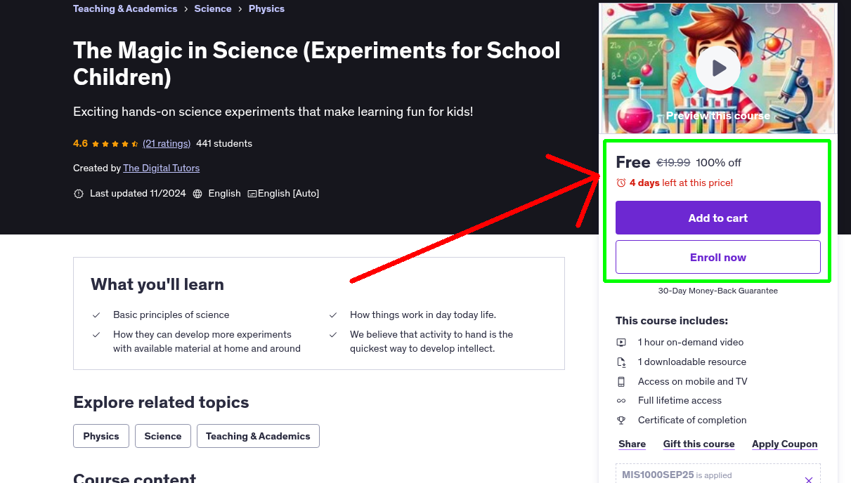 The Magic in Science (Experiments for School Children)