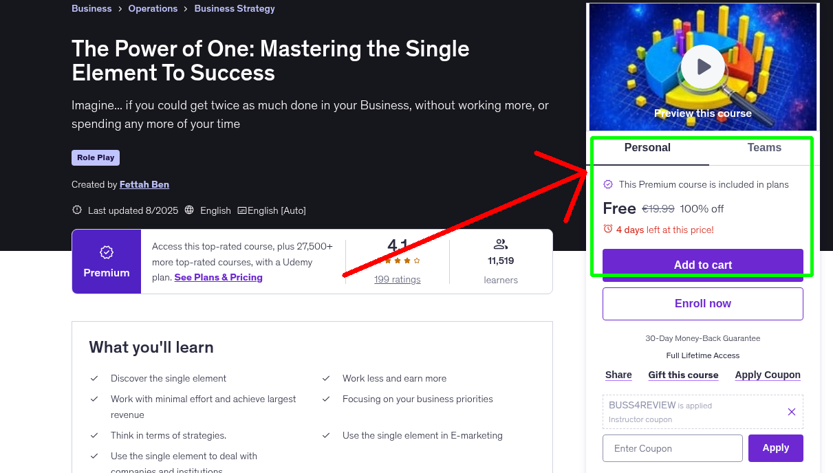 The Power of One: Mastering the Single Element To Success