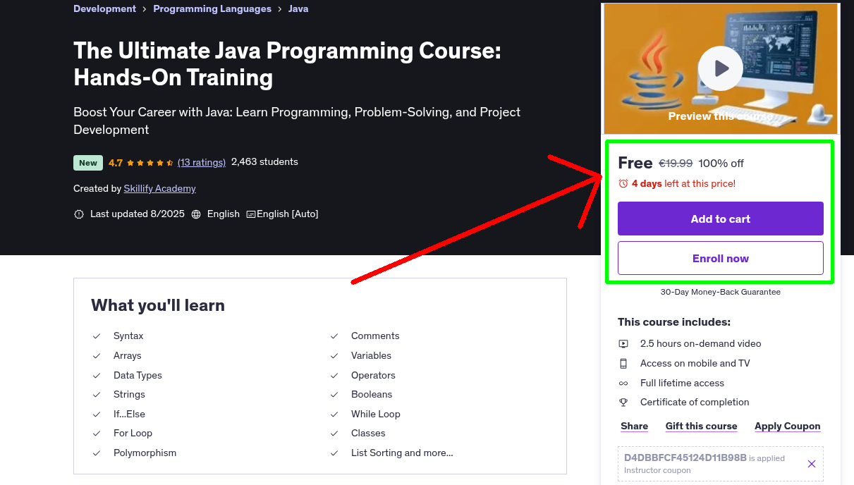 The Ultimate Java Programming Course: Hands-On Training