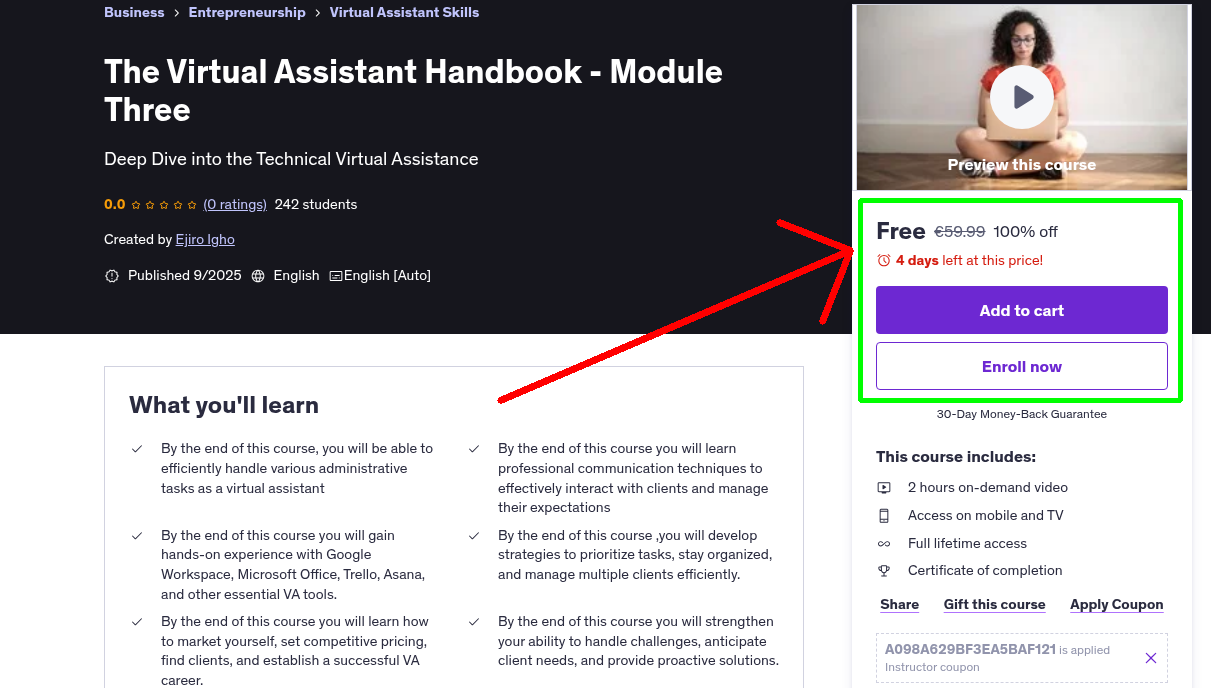 The Virtual Assistant Handbook - Module Three