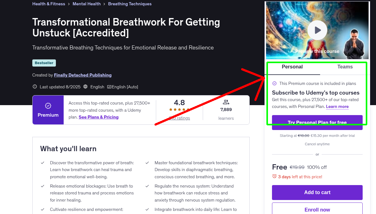Transformational Breathwork For Getting Unstuck [Accredited]