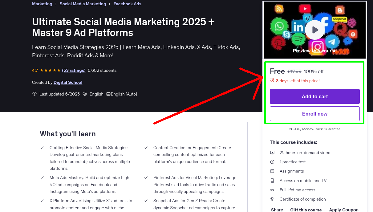 Ultimate Social Media Marketing 2025 + Master 9 Ad Platforms