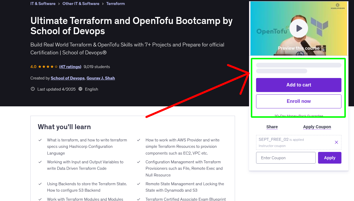Ultimate Terraform and OpenTofu Bootcamp by School of Devops