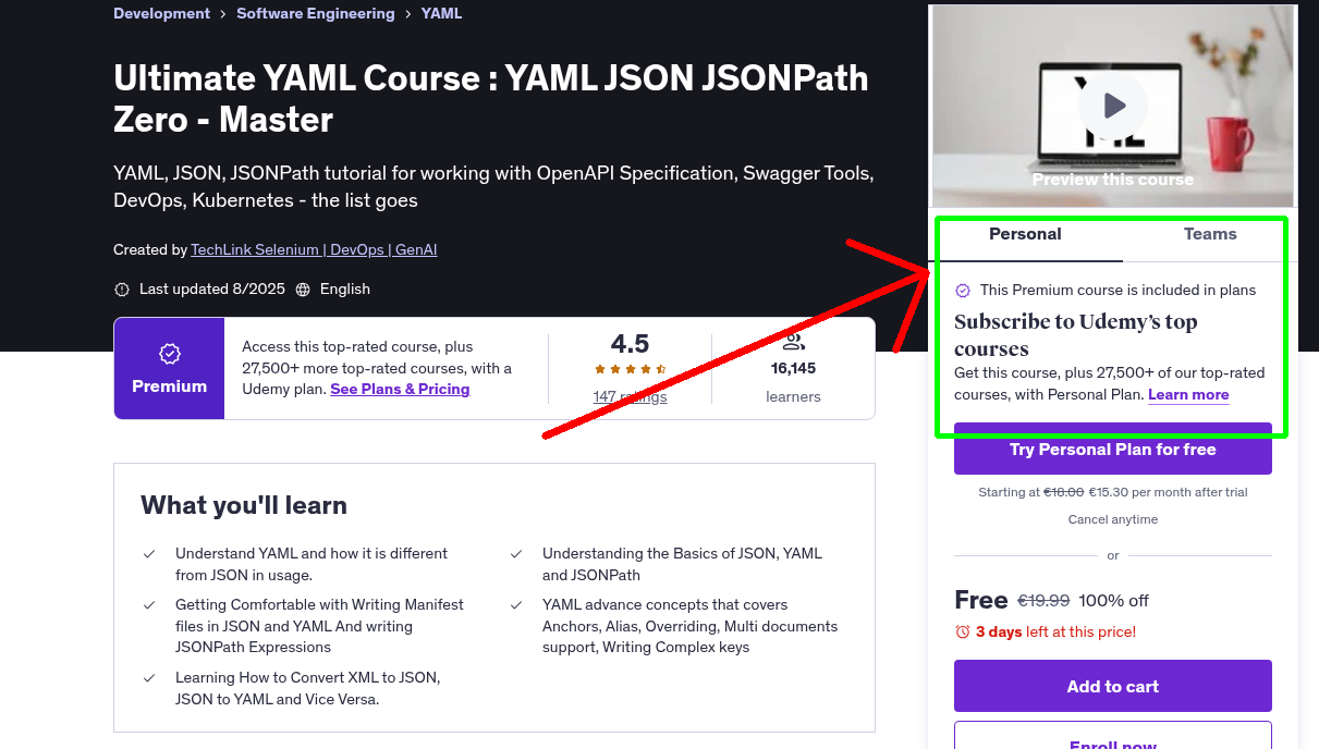 Ultimate YAML Course : YAML JSON JSONPath Zero - Master
