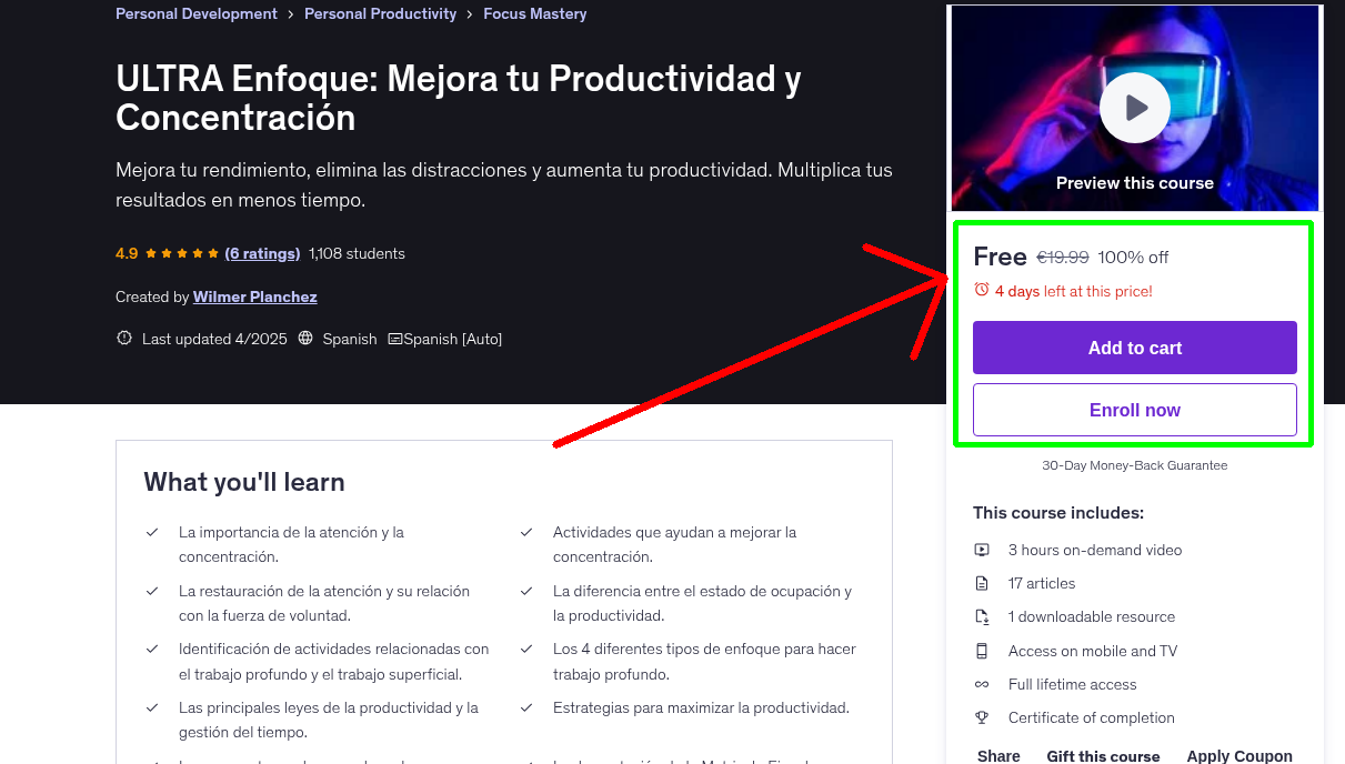 ULTRA Enfoque: Mejora tu Productividad y Concentración